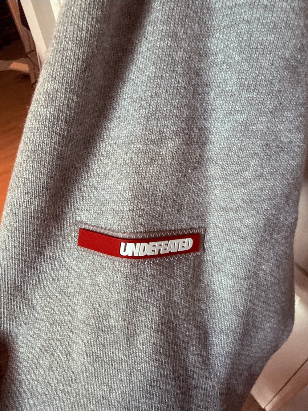 Undefeated Heather Grey Quarter-Zip Hooded Sweater - Picture 4 of 5